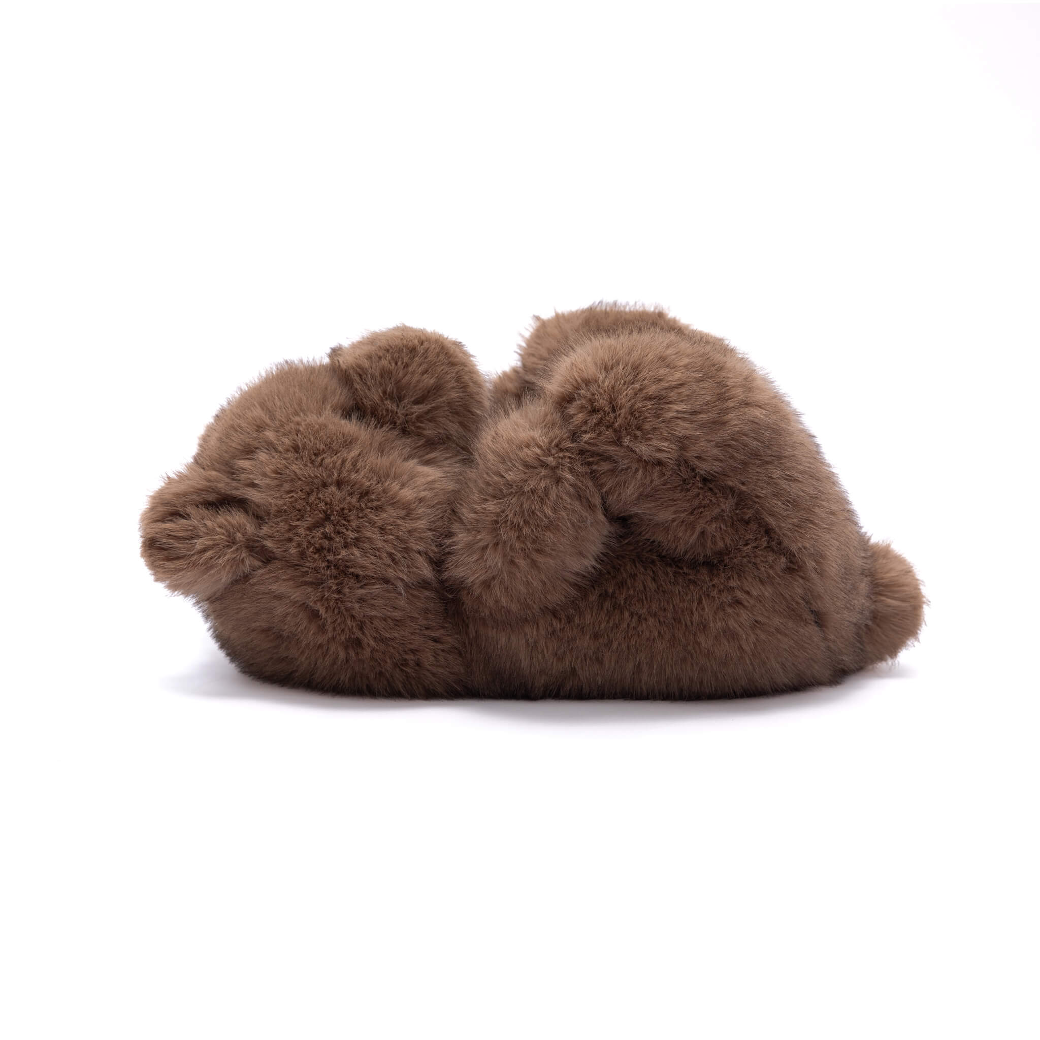 Brown chocolate fuzzy slippers shoes