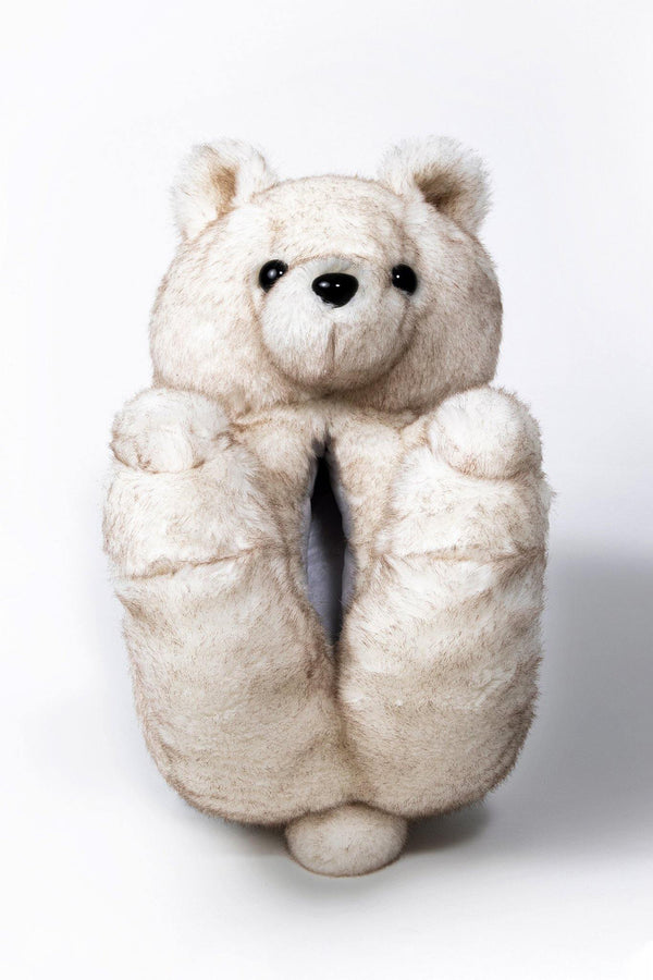 Konterfeit Ashy Arctic Teddy Slippers White Teddy Bear Slipper made in Canada with premium high-end materials