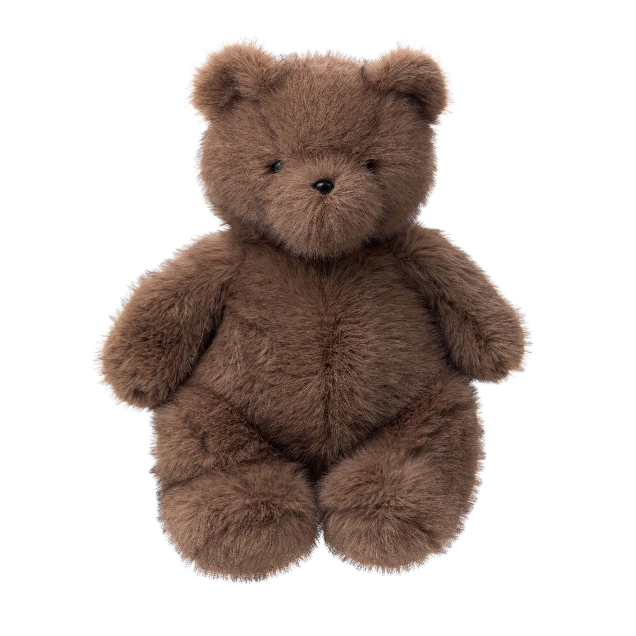 Brown teddy bear plush toy a white background 