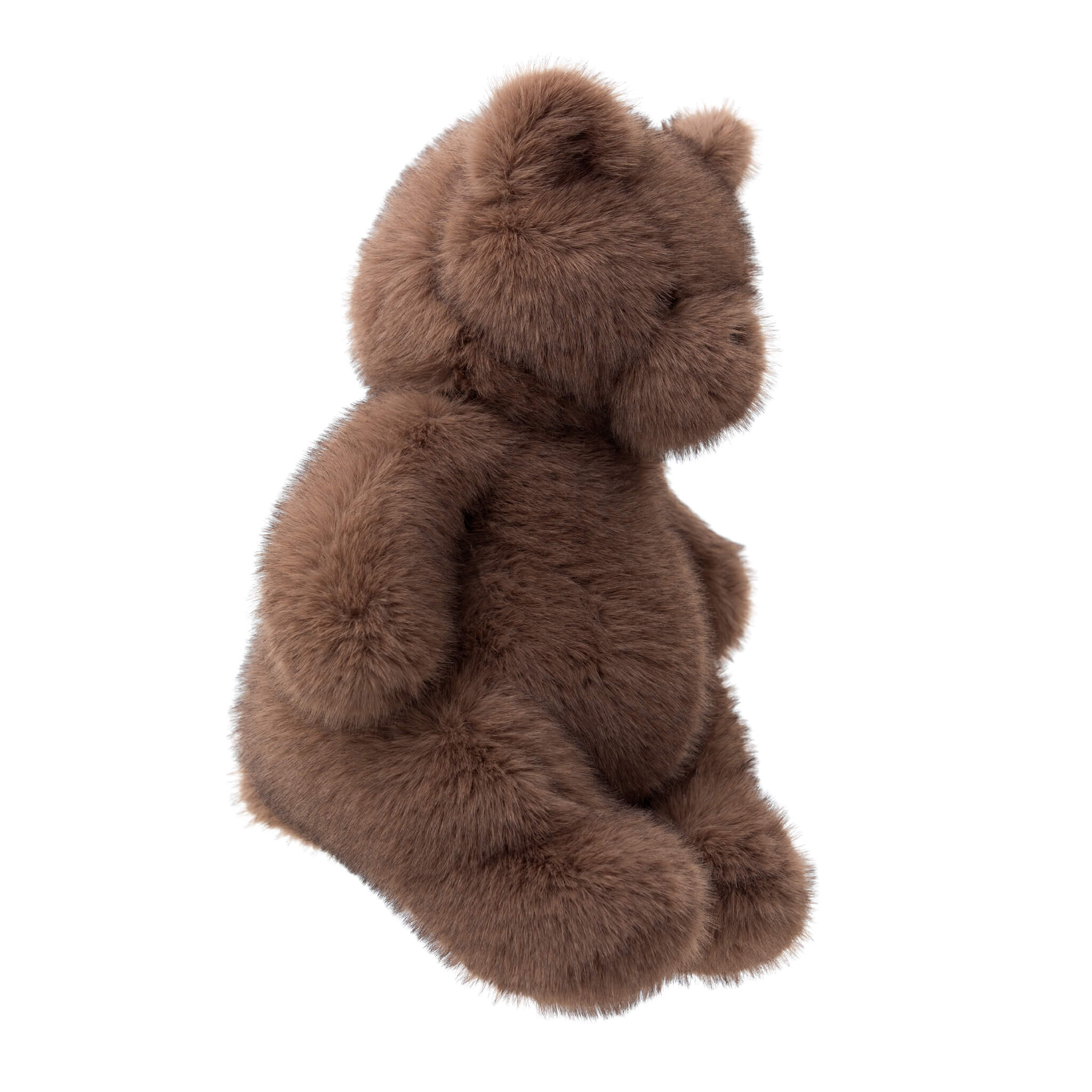 Brown teddy bear plush toy a white background 