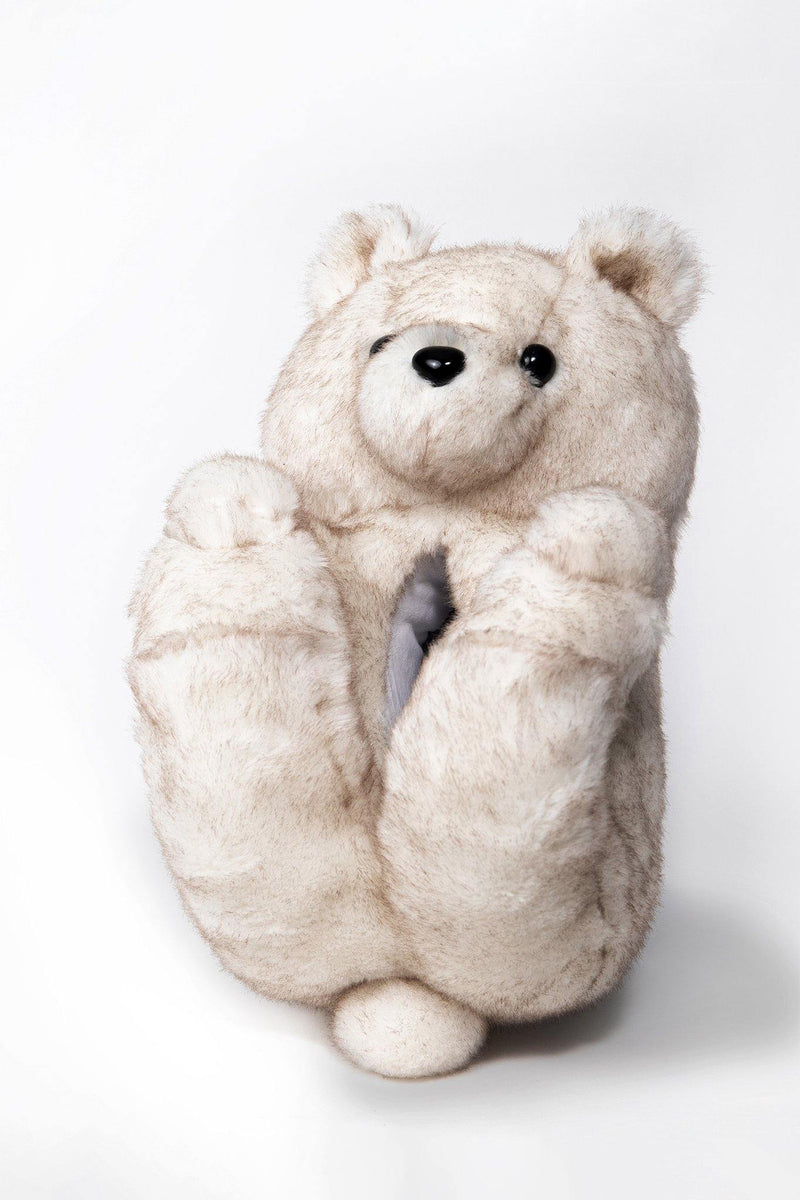 Konterfeit Ashy Arctic Teddy Slippers White Teddy Bear Slipper made in Canada with premium high-end materials